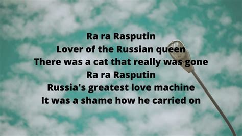 Rasputin Lyrics Boney M - YouTube