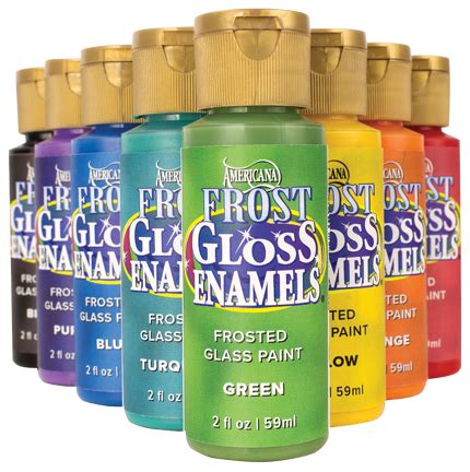 Americana Frost Gloss Enamels | Glass painting, Painting crafts, Enamel paint