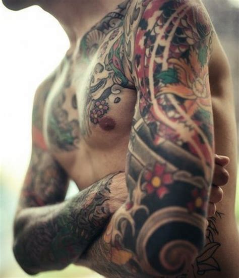 Colorful arm sleeve #tattoo #tattoos #ink #inked Tribal Tattoos, Tattoos Geometric, Tattoos ...