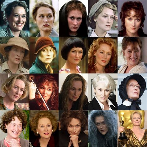 Streepscape: All 19 of Meryl Streep’s Oscar-Nominated Performances in One Grid | Meryl streep ...