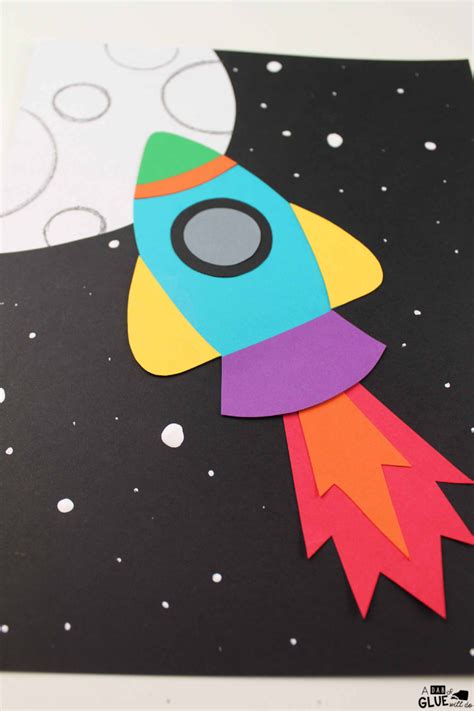 Rocket Paper Craft - A Dab of Glue Will Do | Rocket craft, Paper crafts, Craft time