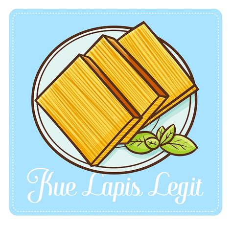 Premium Vector | Kue lapis legit