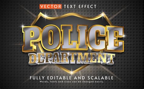 Premium Vector | Police text effect easy editable