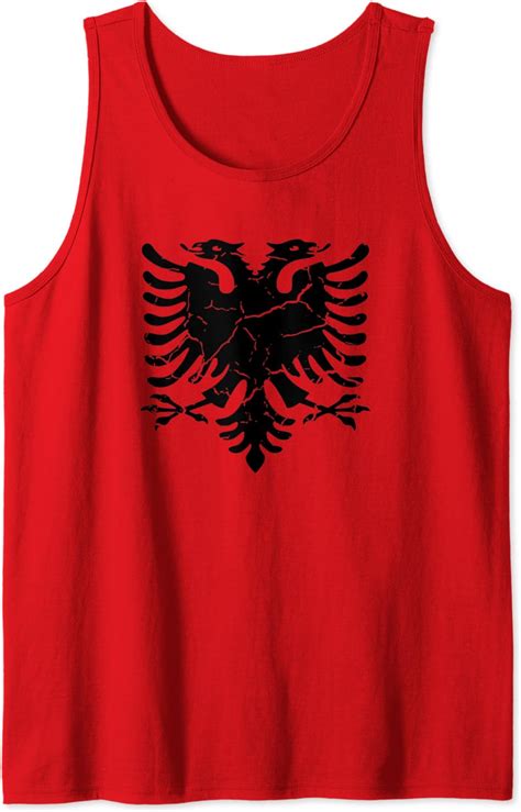 Amazon.com: Albanian Flag Albanian Eagle Shqiponja Albania Tank Top ...