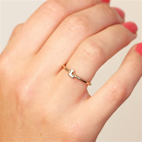 18k gold plated sterling silver initial ring a to z by chupi | notonthehighstreet.com