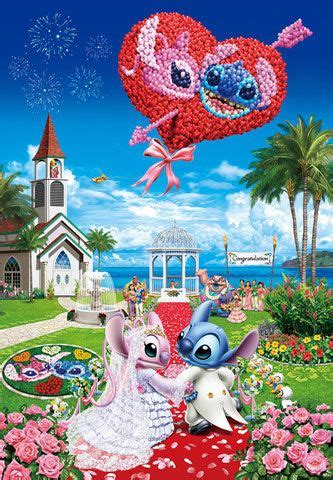 Stitch & Angel Wedding puzzle by Tenyo | Fond d'ecran pastel, Fond d'ecran dessin, Fond d'écran ...