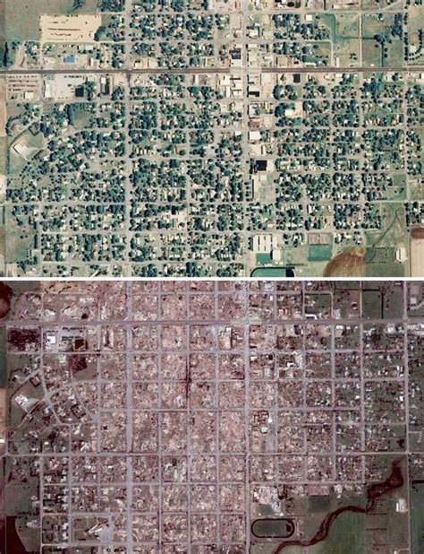 Greensburg tornado before & after picture. | Greensburg tornado, Natural disasters, City photo