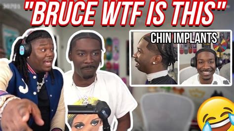 Lucki exposes BruceDropEmOff for having chin implants (BRUCE FUNNY ...