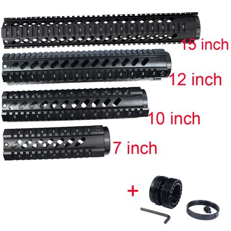 7 10 12 15 inch AR .223/5.56 Free Float Quad Handguard Rail Tube AR15 ...