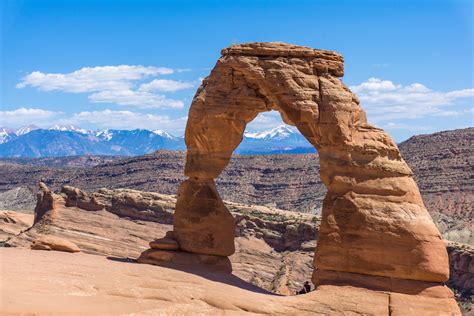Hiking to Delicate Arch at Arches National Park in Utah