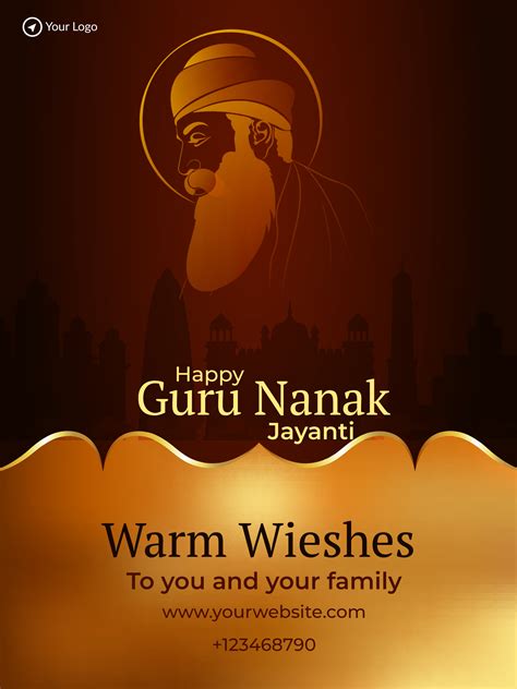 Best wishes for Guru Nanak Jayanti | Guru Nanak Jayanti Poster