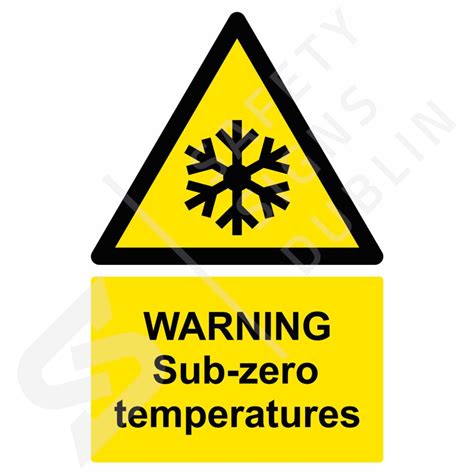 Warning Sub-zero temperatures W8127 - Safety Signs Dublin