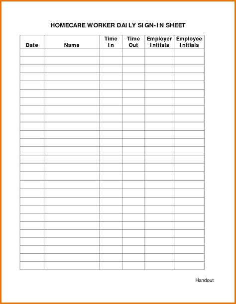Employee Attendance Sheet PDF | Attendance sheet, Attendance sheet template, Sign in sheet