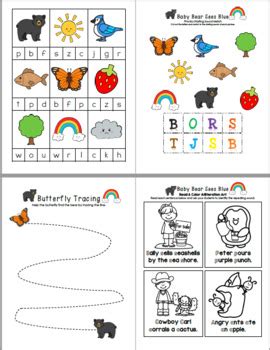 Baby Bear Sees Blue Printable Pack by Little Learning Lane | TPT