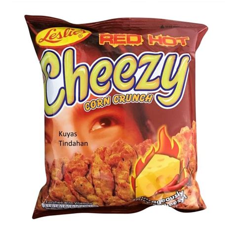 Leslie's Red Hot Cheezy Corn Crunch 70g - Grocery from Kuya's Tindahan UK