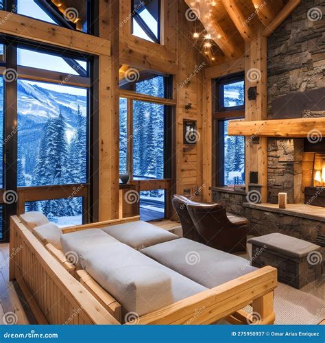 A Ski Chalet with a Stone Fireplace, a Hot Tub, and a Mountain View3 ...