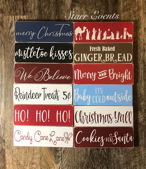 10 Rustic Christmas signs Christmas decorations Rustic | Etsy