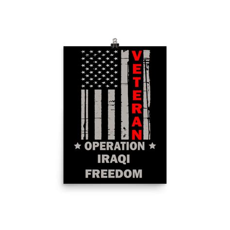 Operation Iraqi Freedom Veteran Poster - Meach's Military Memorabilia ...