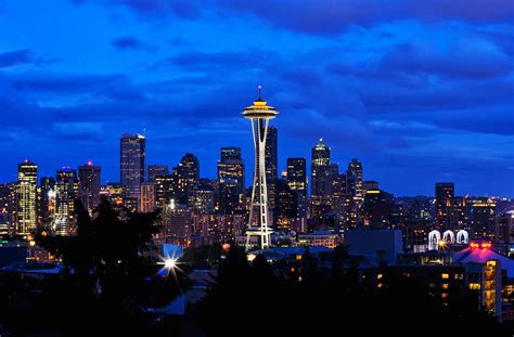 Seattle At Night From Kerry Park Photograph by Tanya Harrison