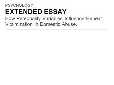 IB Psychology Extended Essay (C) | Teaching Resources