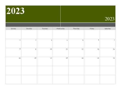 Banner Calendar Template | PDF