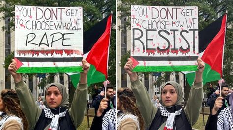 Is Pic of Pro-Palestine Protester Holding 'You Don't Get To Choose Who ...