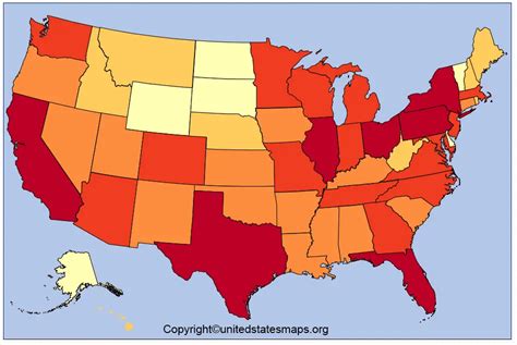 US Heat Map | United States of America Heat Map