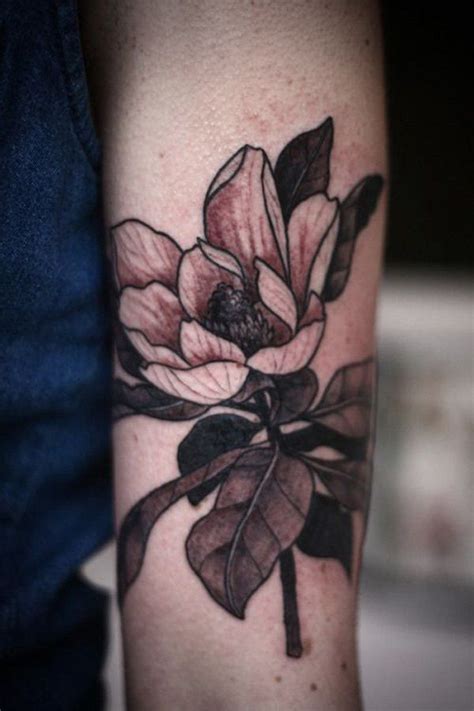 50+ Magnolia Flower Tattoos | Cuded | Magnolia tattoo, Men flower tattoo, Body art tattoos