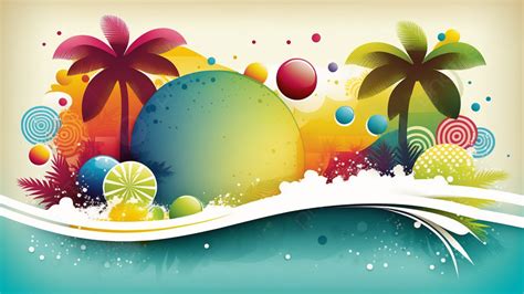 Cool Summer Beach Torrent Background, Colorful, Summer Beach, Surf ...