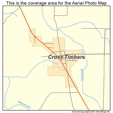 Aerial Photography Map of Cross Timbers, MO Missouri