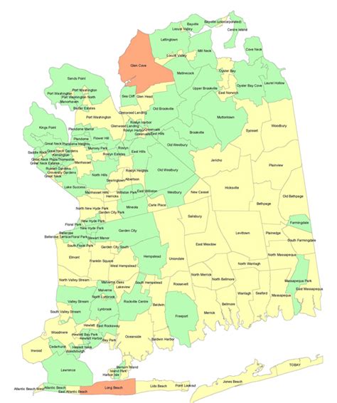 Map Of Nassau County - Map Of Zip Codes