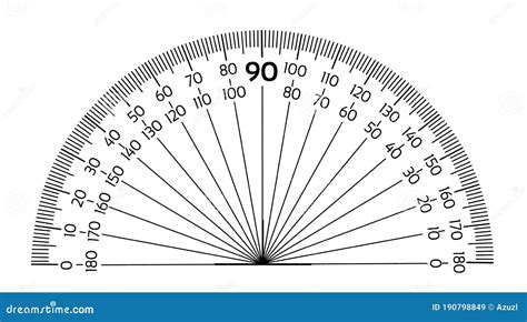 Protractor Ruler Isolated on the White Stock Vector - Illustration of ruler, centimeter: 190798849