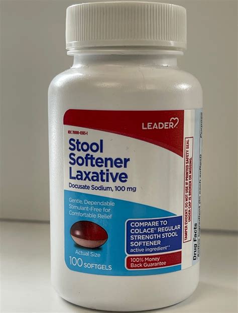 Preferred Plus Stool Softener 100 mg Docusate Sodium Softgels, 100 ea - Walmart.com