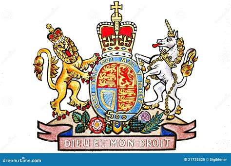 United Kingdom Emblem Isolated on White Stock Image - Illustration of ...