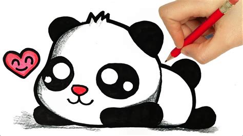 DRAWING A PANDA kawaii - dibujos kawaii - how to draw a cute panda - YouTube