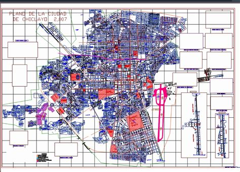 Map of chiclayo - peru in AutoCAD | CAD download (955.9 KB) | Bibliocad