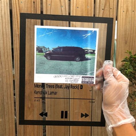 Money trees album cover by Kendrick Lamar glass plaque | Etsy