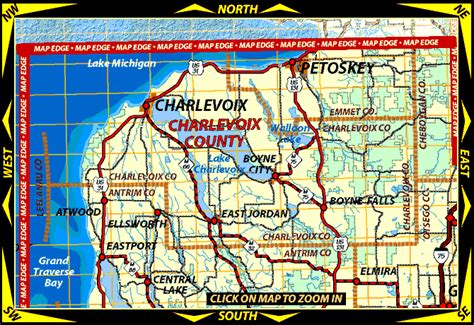 Map of Charlevoix County, Michigan, including maps of Charlevoix, Boyne City, Boyne Falls, East ...