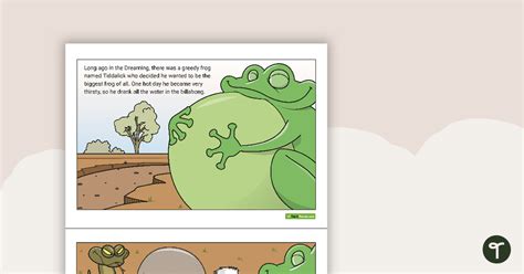 Tiddalick the Frog Dreaming Story Sequencing Activity Cards | Teach Starter