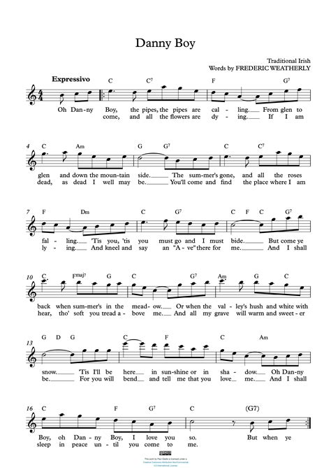 Danny Boy – Sheet Music by Paul Gladis