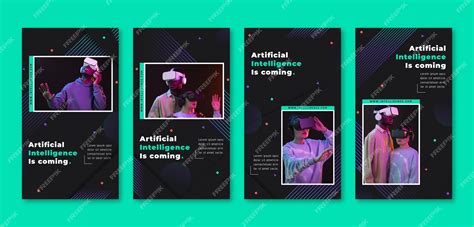 Premium Vector | Artificial intelligence concept instagram stories