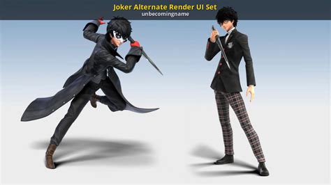 Joker Alternate Render UI Set [Super Smash Bros. Ultimate] [Mods]