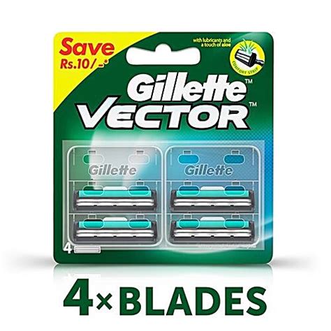 Buy Gillette Cartridges Vector 4 Pcs Online At Best Price of Rs 175 - bigbasket