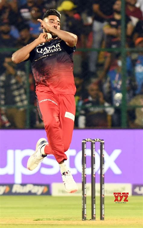 Bengaluru : RCB's bowler Mohammed Siraj in action during the IPL 2023 # ...