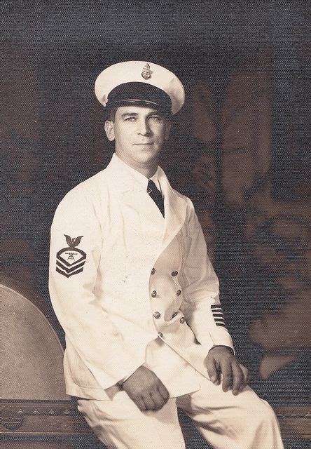 US Navy Chief Fire Controlman wearing CPO Whites. This picture is most likely pre 1948 since ...