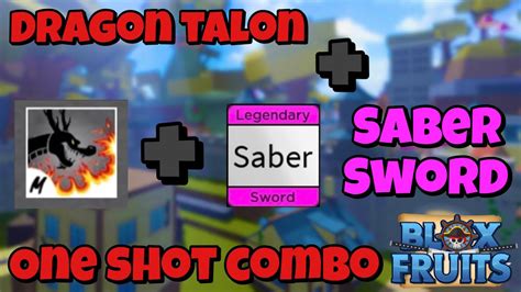 『Best Dragon Talon + Saber V2 One shot combo』Bounty Hunt l Roblox | Blox fruits update 16 | 5.5M ...