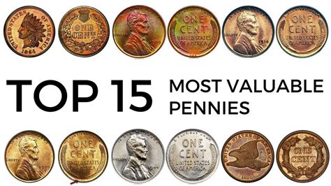 Top 15 Most Valuable Pennies - YouTube | Valuable pennies, Rare coins worth money, Rare pennies