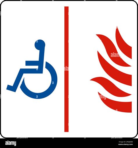 Accessible Area of Refuge Sign On White Background Stock Vector Image & Art - Alamy