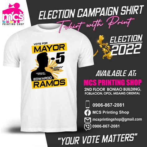 Affordable Election Campaign t-Shirt .... - MCS Printing Shop