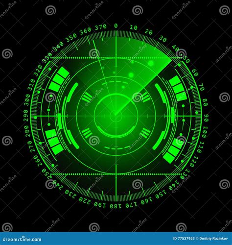 Radar Screen. Illustration for Your Design. Technology Background ...